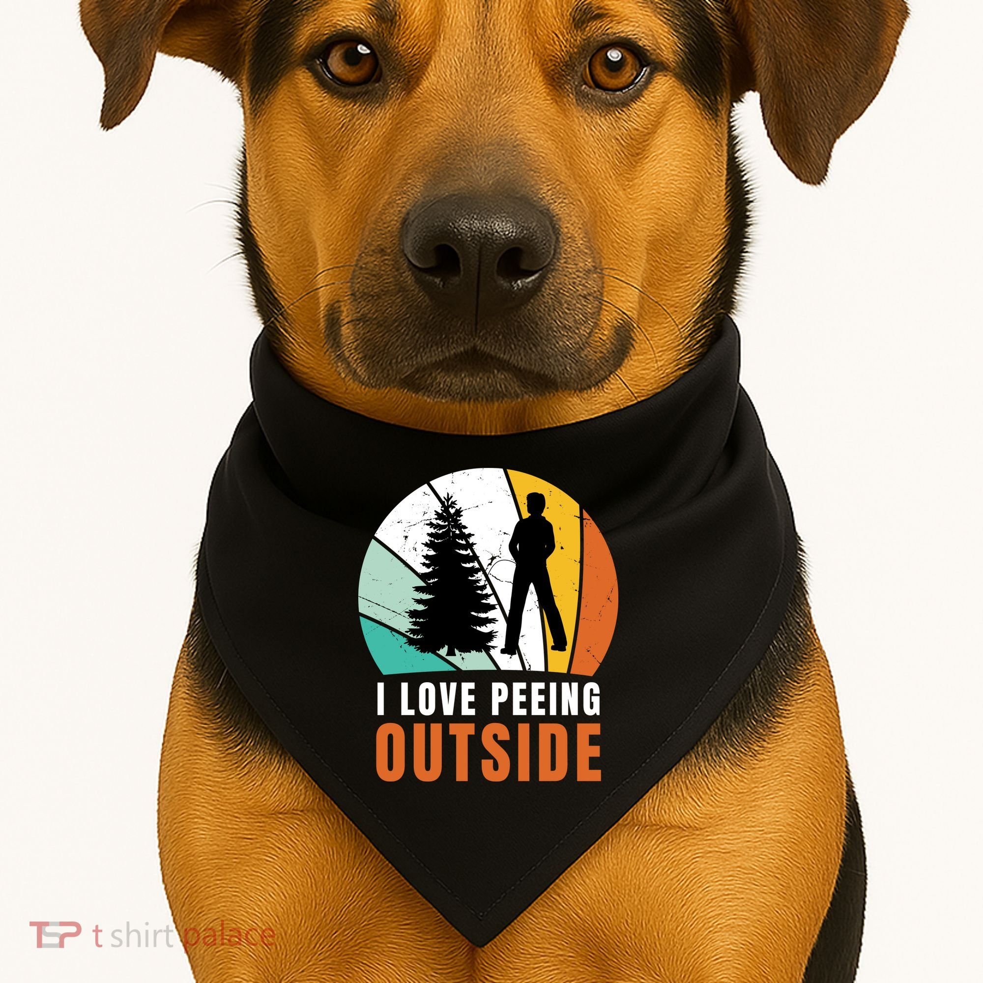 I Love Peeing Outside USA-Made Doggie Bandana