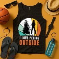 I Love Peeing Outside Tank Top thumb 4