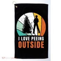I Love Peeing Outside Golf Towel thumb 0