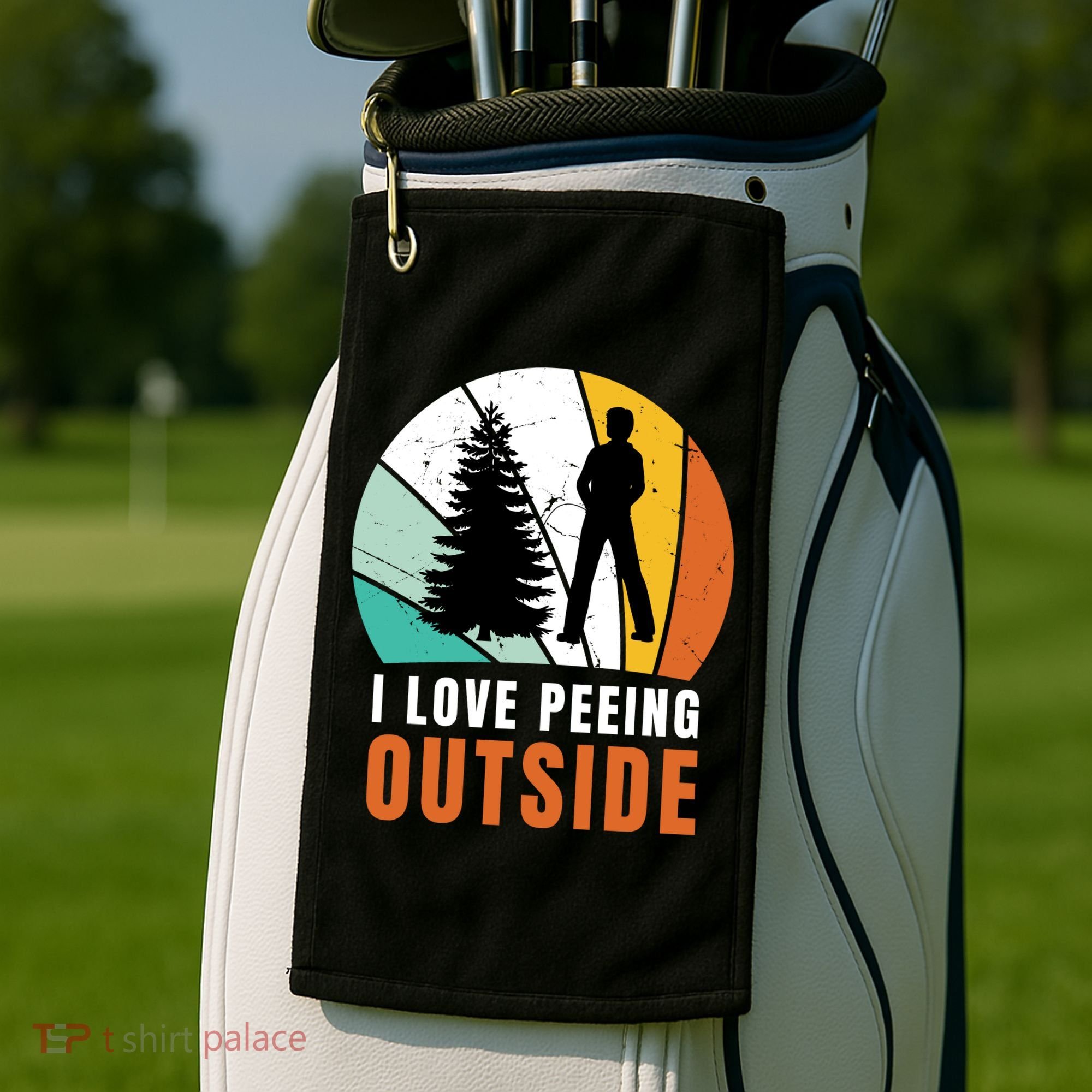 I Love Peeing Outside Golf Towel