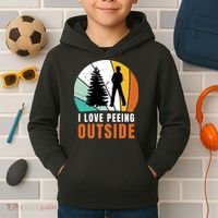 I Love Peeing Outside Kids Hoodie thumb 2