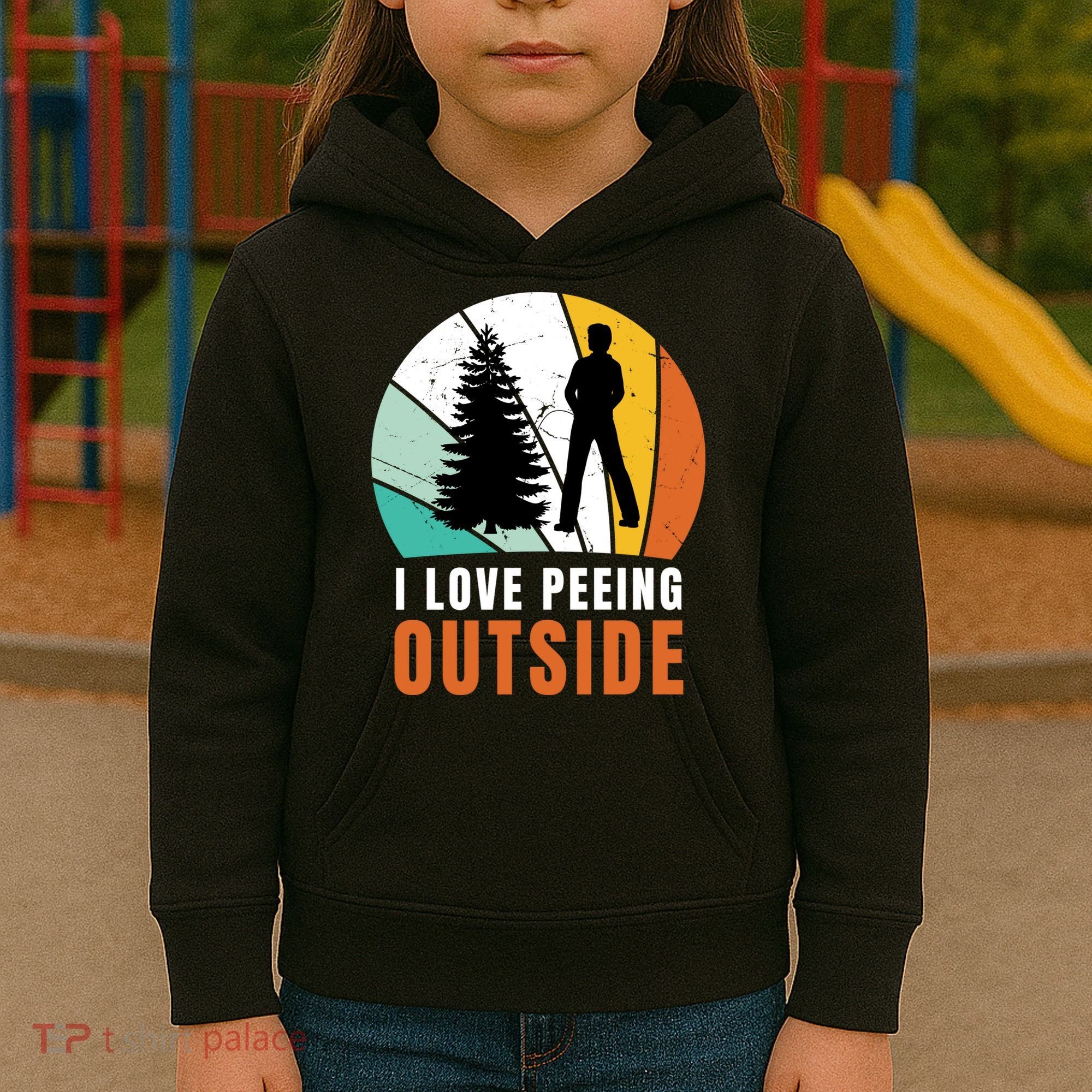 I Love Peeing Outside Kids Hoodie