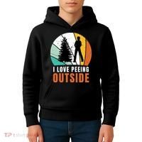 I Love Peeing Outside Kids Hoodie thumb 4