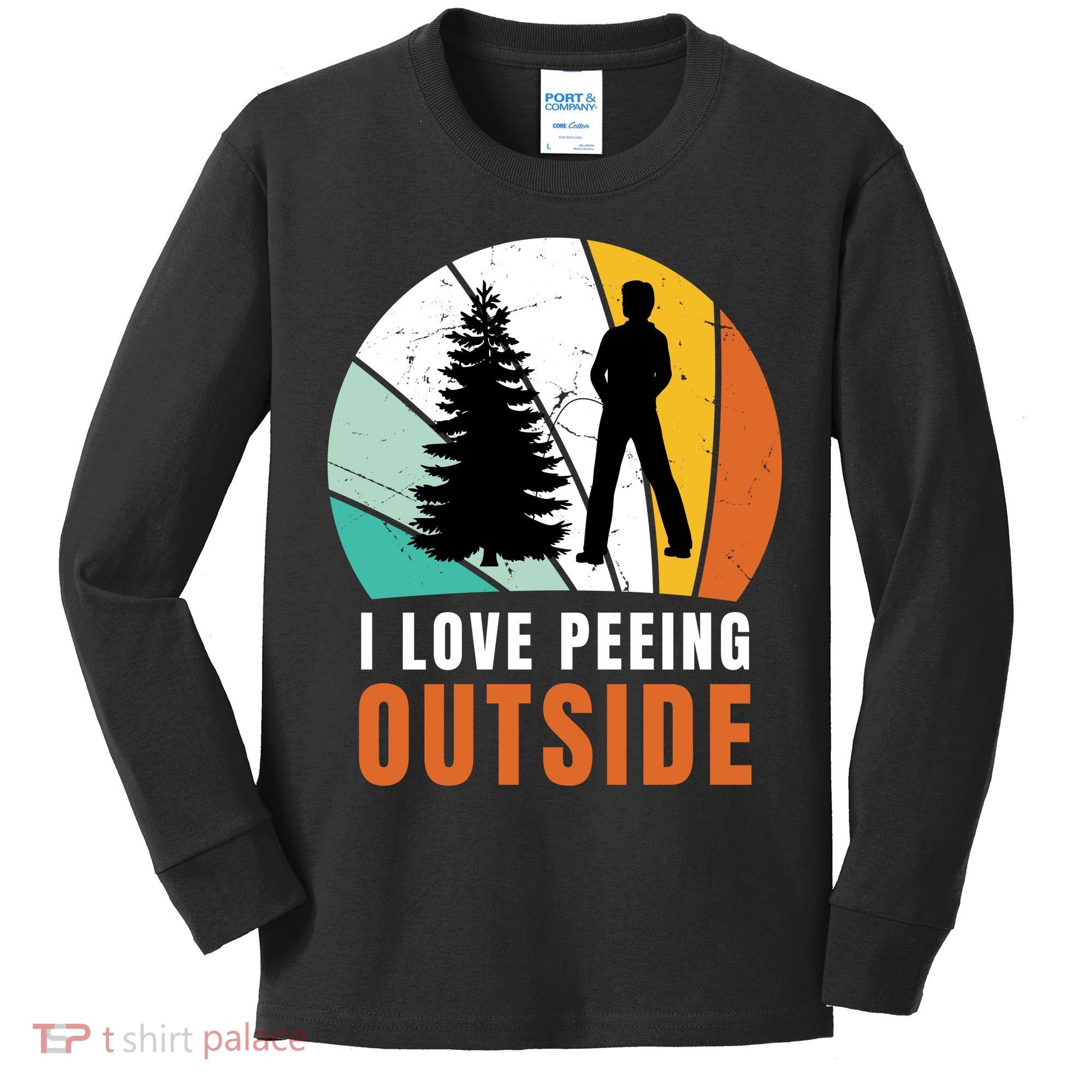 I Love Peeing Outside Kids Long Sleeve Shirt