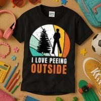 I Love Peeing Outside Kids T-Shirt thumb 3