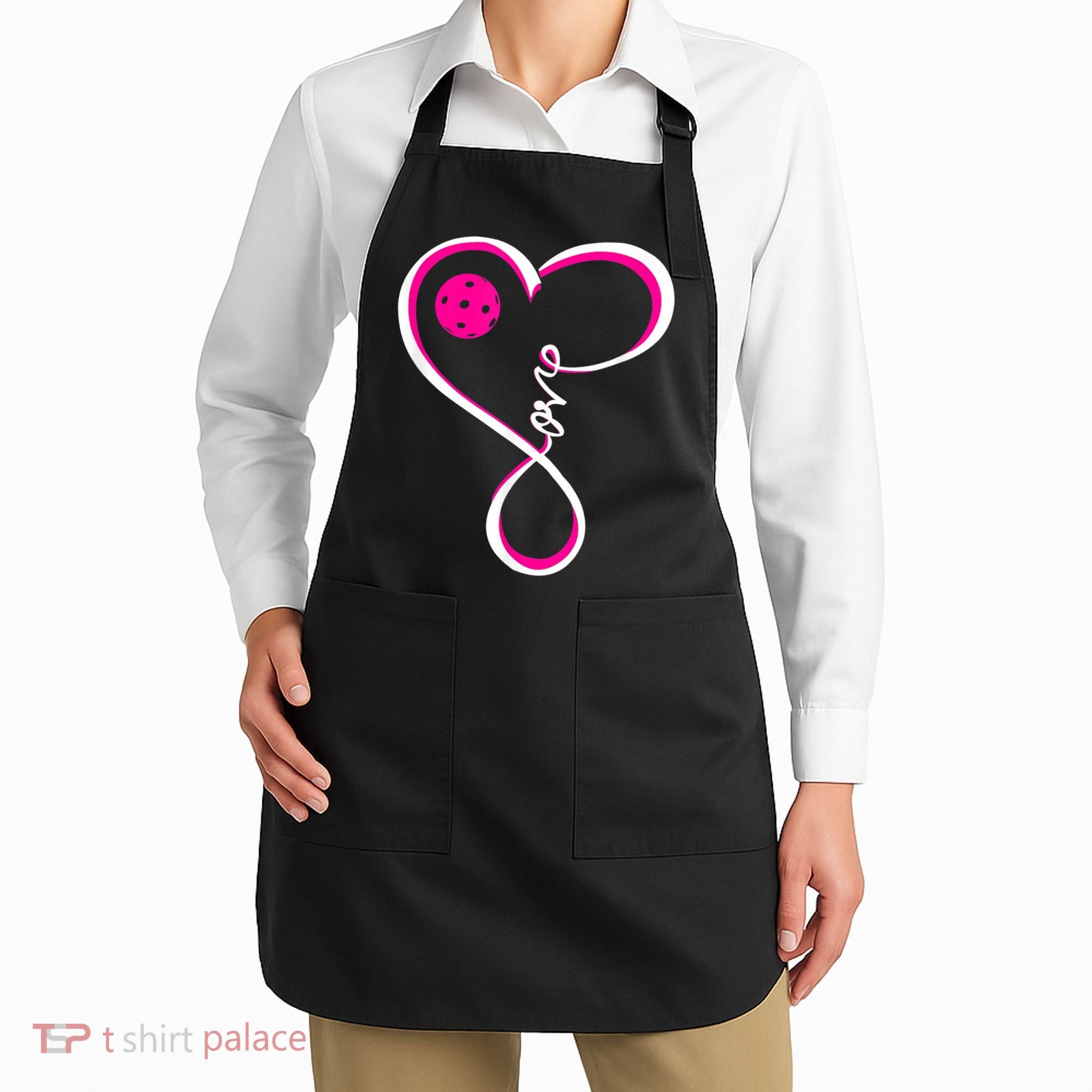 I Love Pickleball For Women TShirt Apron