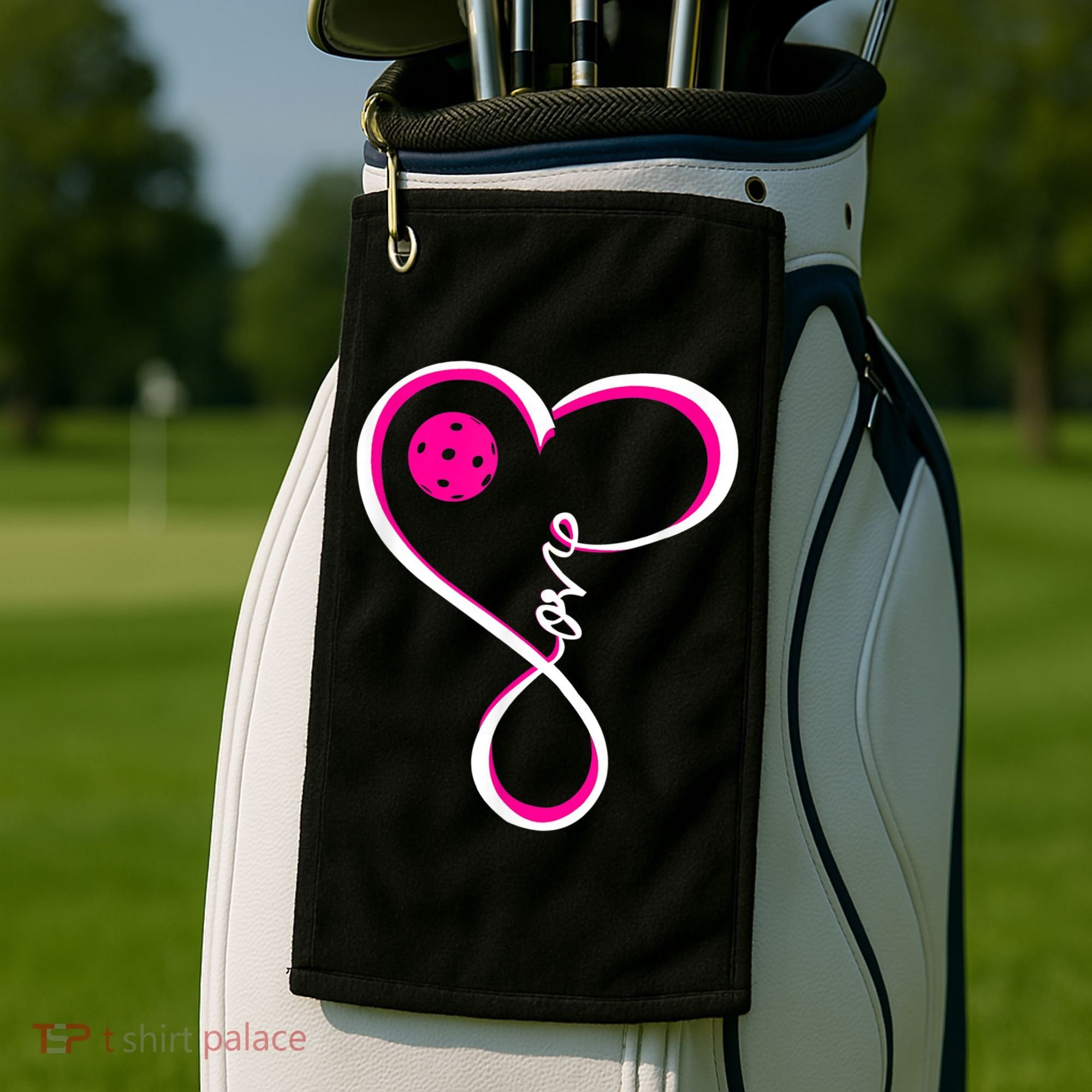 I Love Pickleball For Women TShirt Golf Towel
