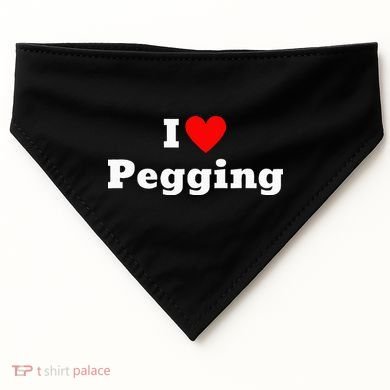 I Love Pegging With A Heart USA-Made Doggie Bandana