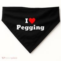 I Love Pegging With A Heart USA-Made Doggie Bandana thumb 0