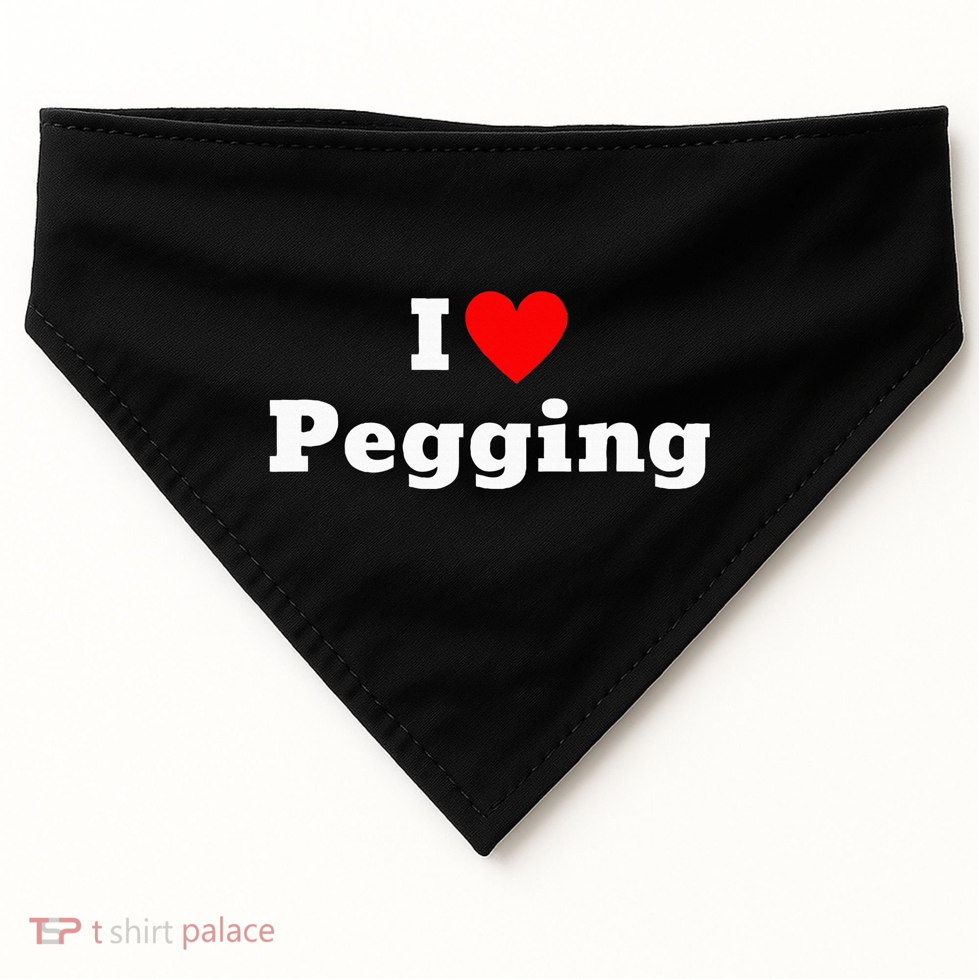 I Love Pegging With A Heart USA-Made Doggie Bandana