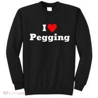 I Love Pegging With A Heart Sweatshirt thumb 0