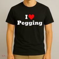 I Love Pegging With A Heart T-Shirt thumb 3