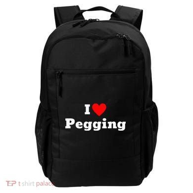 I Love Pegging With A Heart Backpack