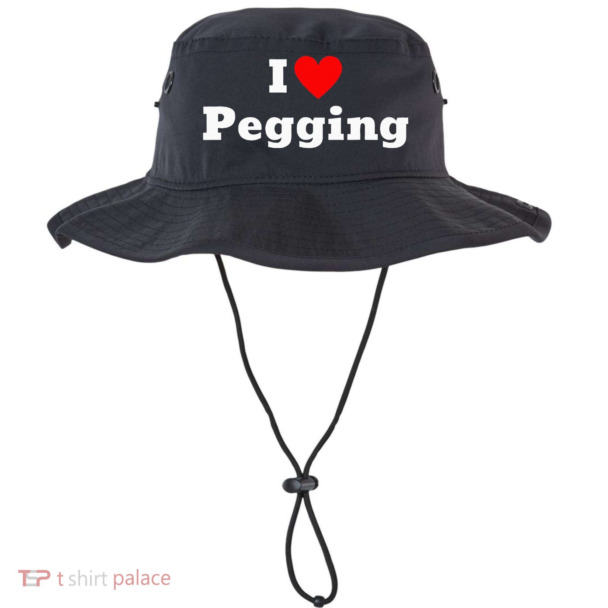 I Love Pegging With A Heart Bucket Hat