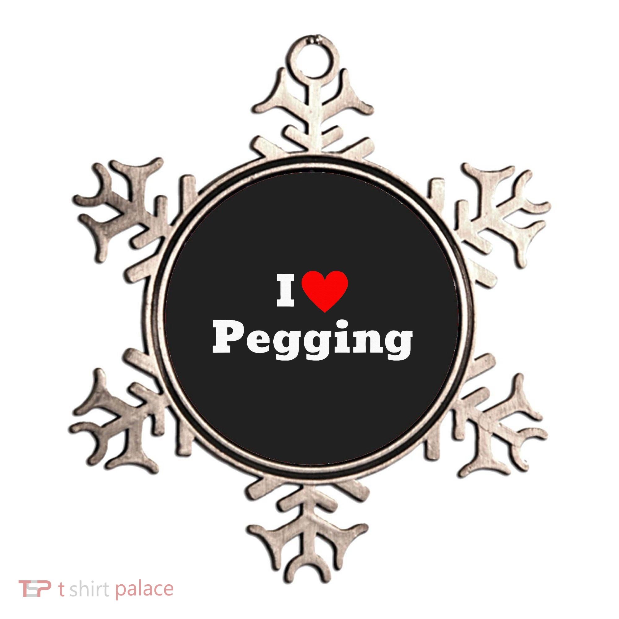 I Love Pegging With A Heart Ornament