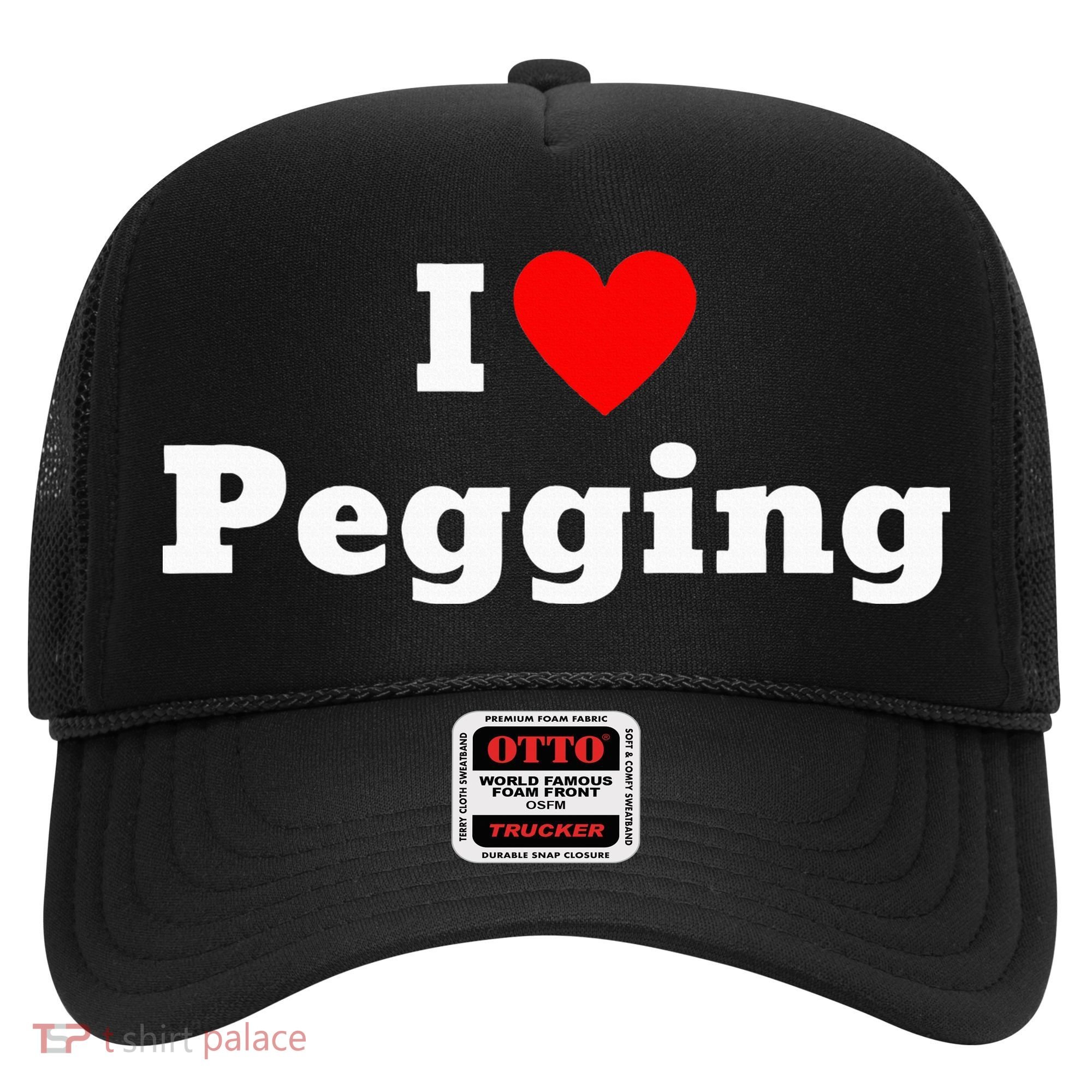 I Love Pegging With A Heart Hat
