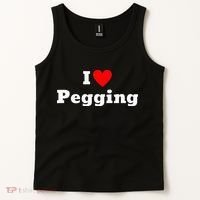 I Love Pegging With A Heart Tank Top thumb 2