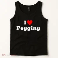I Love Pegging With A Heart Tank Top thumb 2