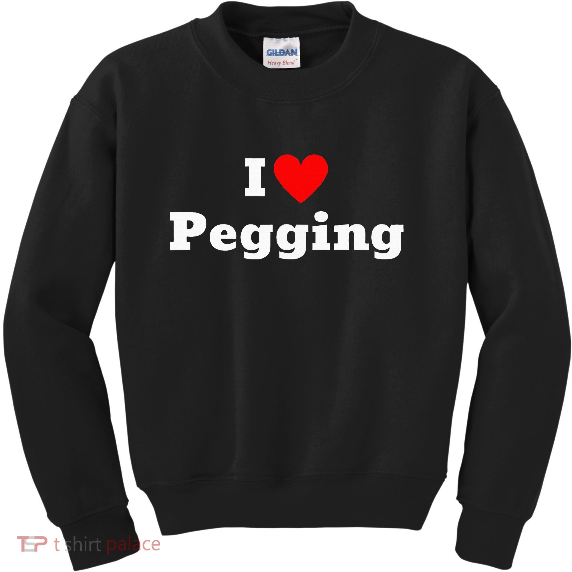 I Love Pegging With A Heart Kids Sweatshirt