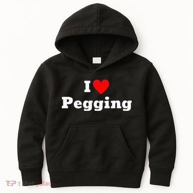 I Love Pegging With A Heart Kids Hoodie