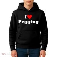 I Love Pegging With A Heart Kids Hoodie thumb 4