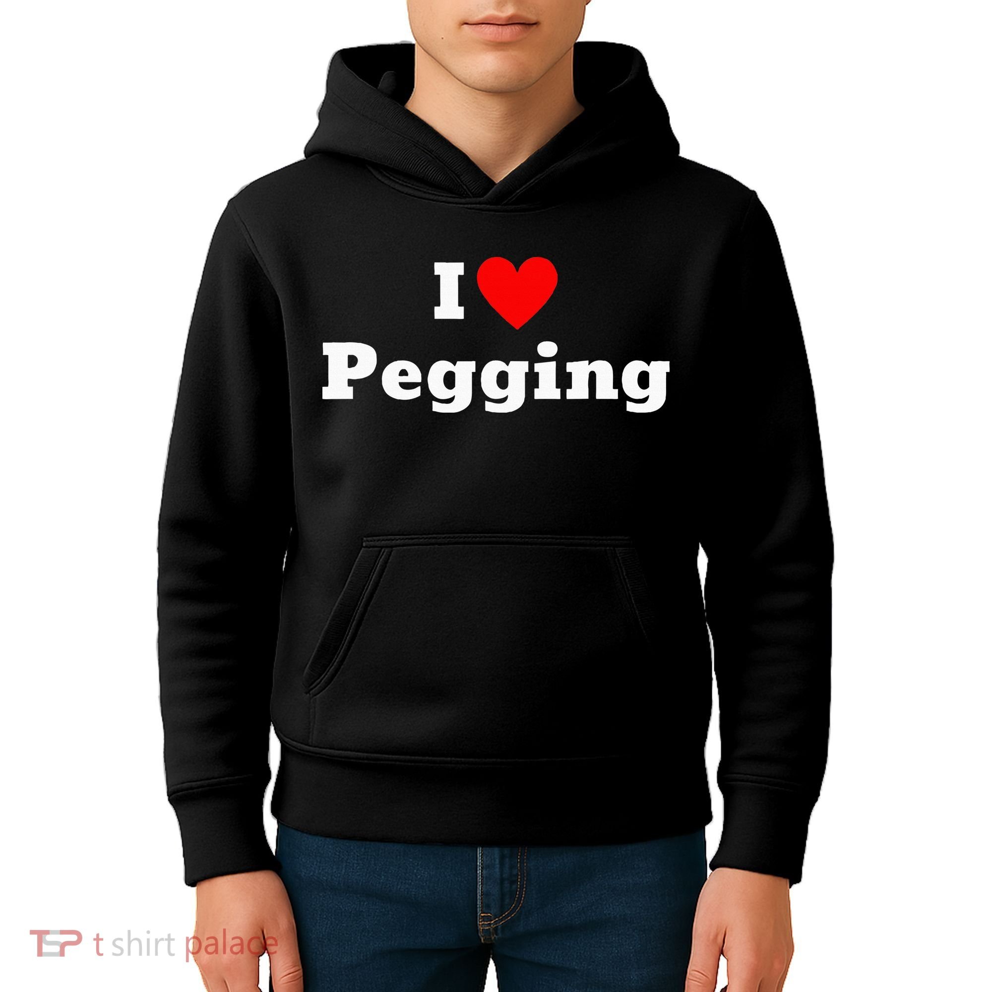 I Love Pegging With A Heart Kids Hoodie
