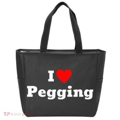 I Love Pegging With A Heart Tote Bag
