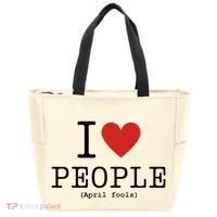 I Love People April Fools Day Funny April Fools Tote Bag thumb 0