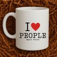 I Love People April Fools Day Funny April Fools Coffee Mug thumb 2