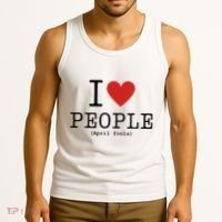 I Love People April Fools Day Funny April Fools Tank Top thumb 3