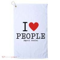 I Love People April Fools Day Funny April Fools Golf Towel thumb 0