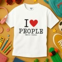 I Love People April Fools Day Funny April Fools Kids T-Shirt thumb 3