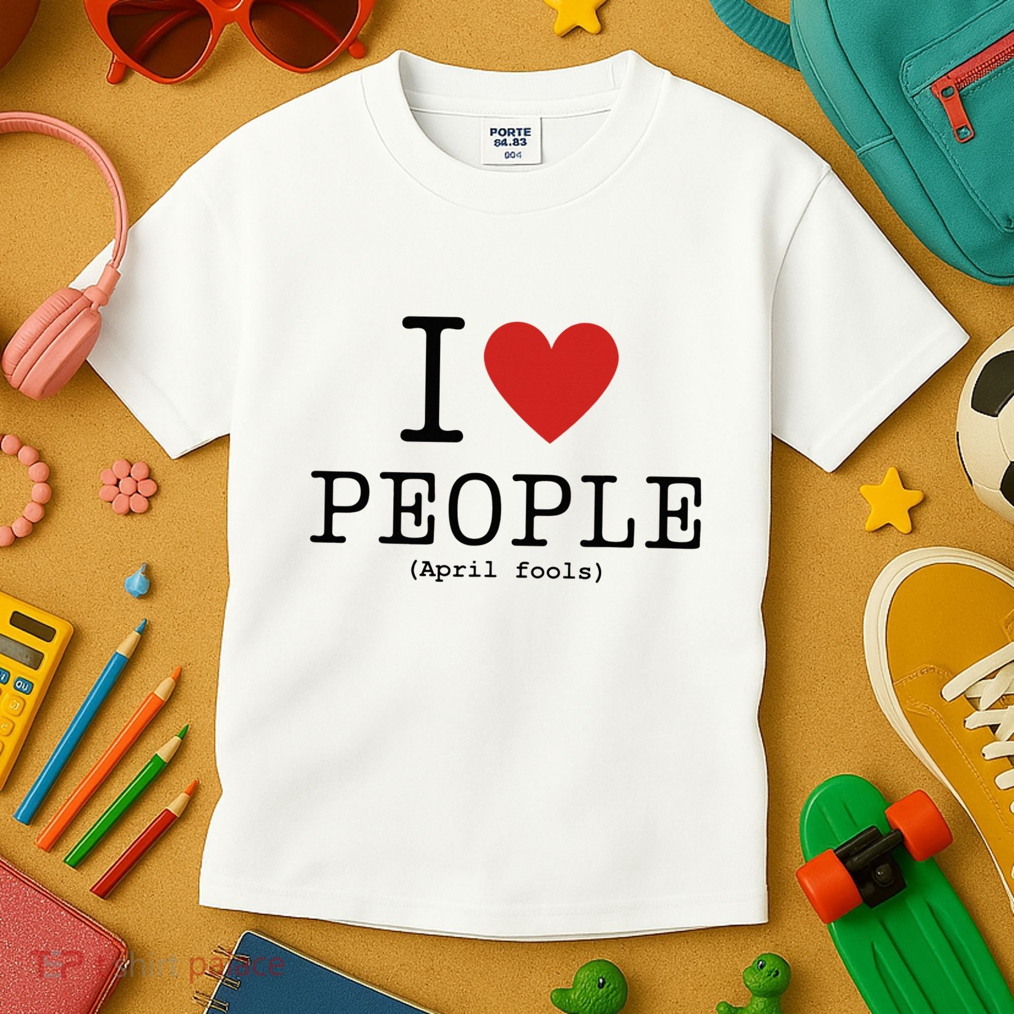 I Love People April Fools Day Funny April Fools Kids T-Shirt