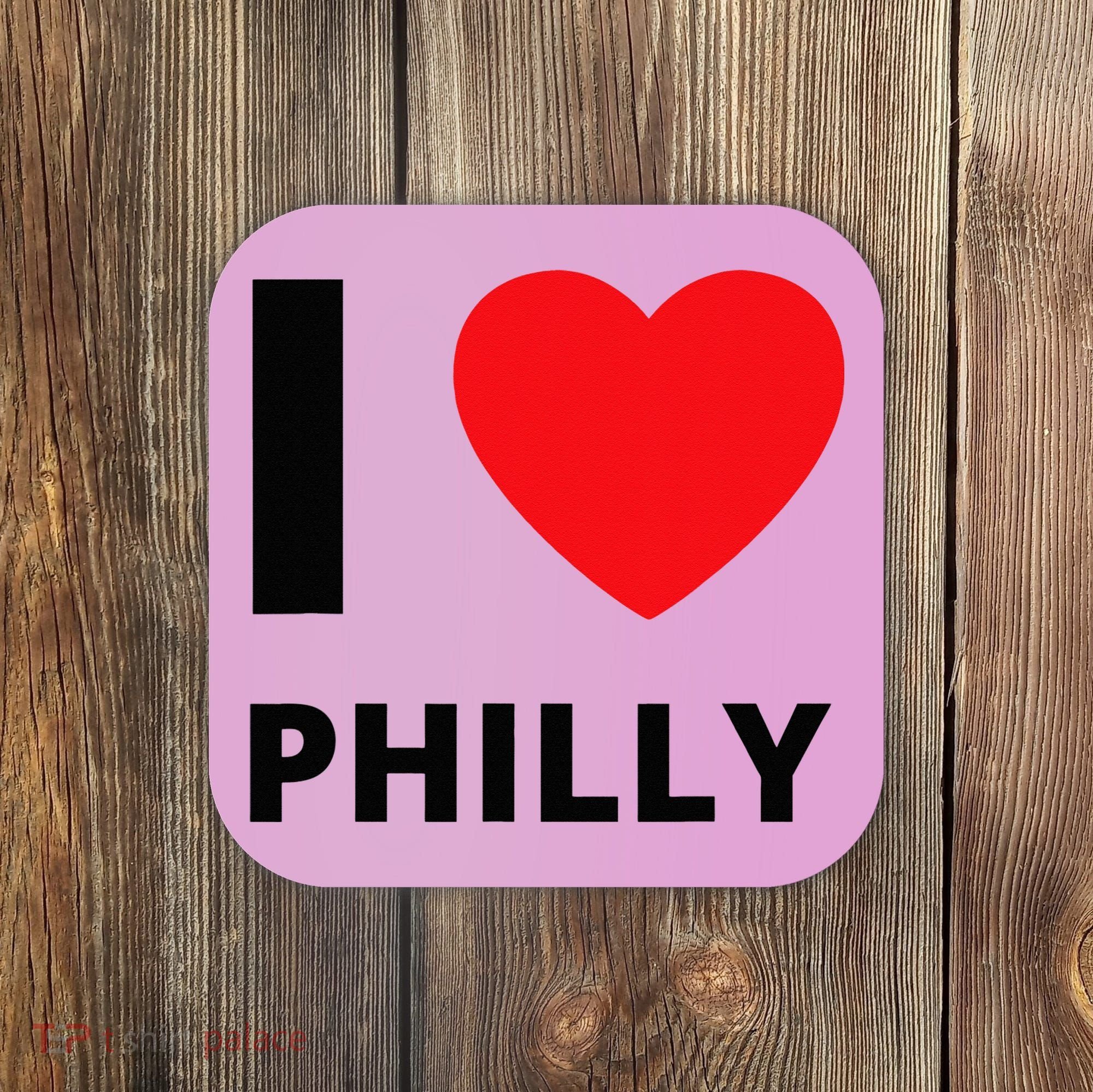 I Love Philly Heart Pennsylvania Love Fan Apparel Coaster