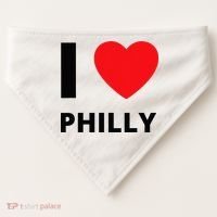 I Love Philly Heart Pennsylvania Love Fan Apparel USA-Made Doggie Bandana thumb 0