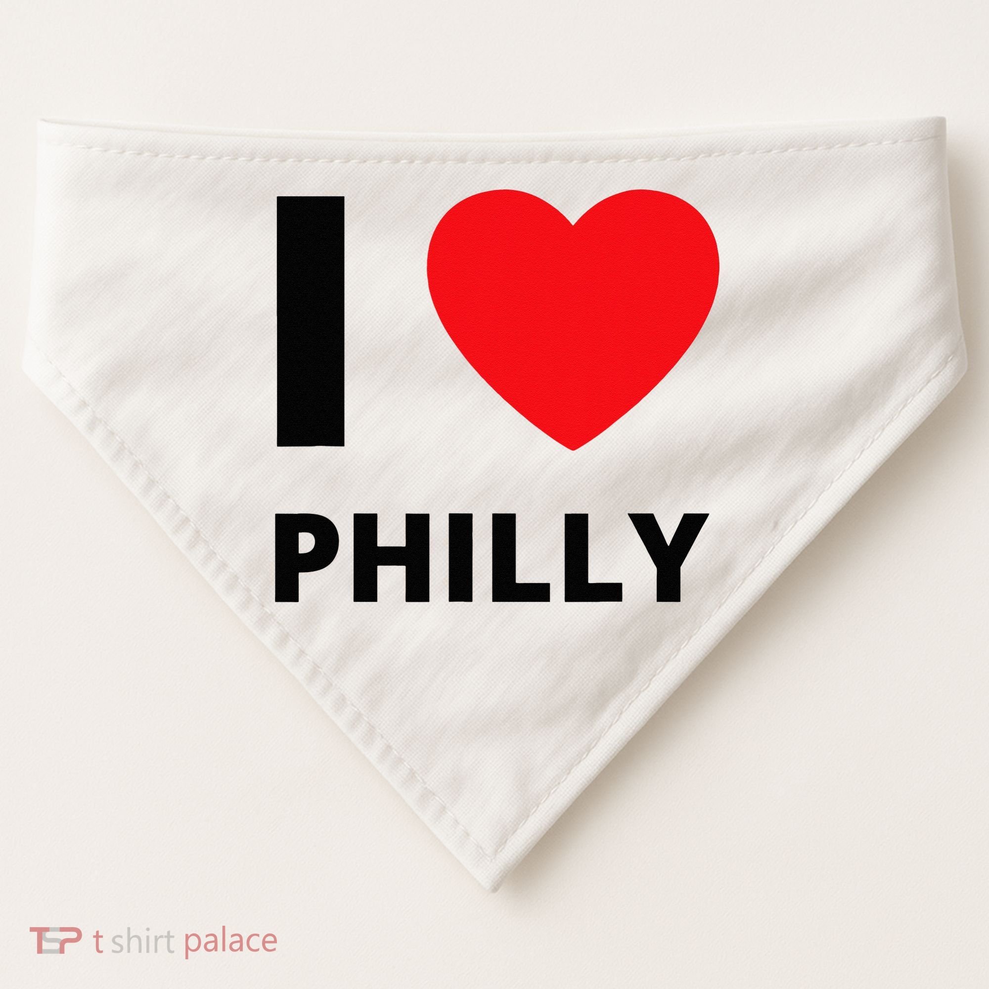 I Love Philly Heart Pennsylvania Love Fan Apparel USA-Made Doggie Bandana