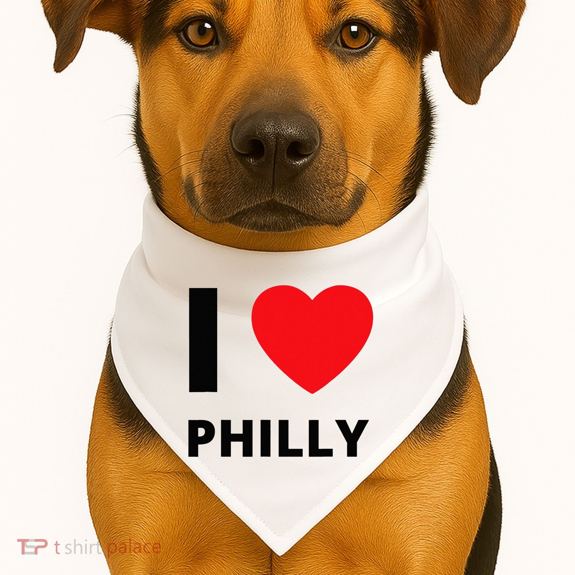 I Love Philly Heart Pennsylvania Love Fan Apparel USA-Made Doggie Bandana