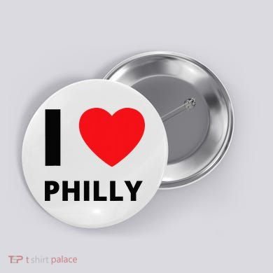 I Love Philly Heart Pennsylvania Love Fan Apparel Button