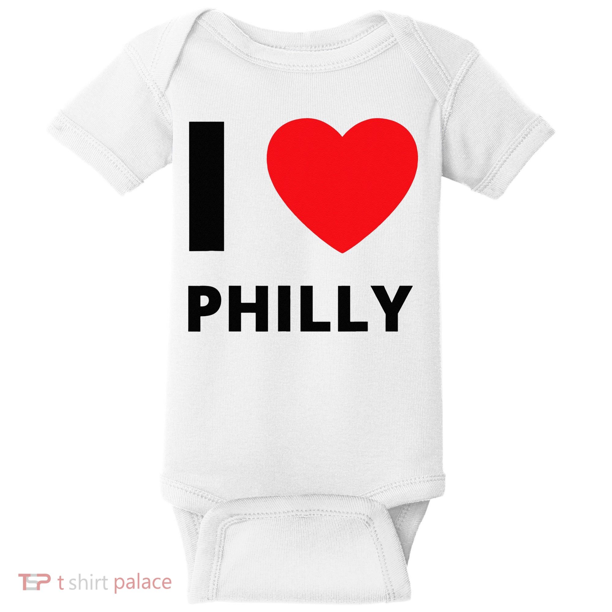 I Love Philly Heart Pennsylvania Love Fan Apparel Baby Bodysuit
