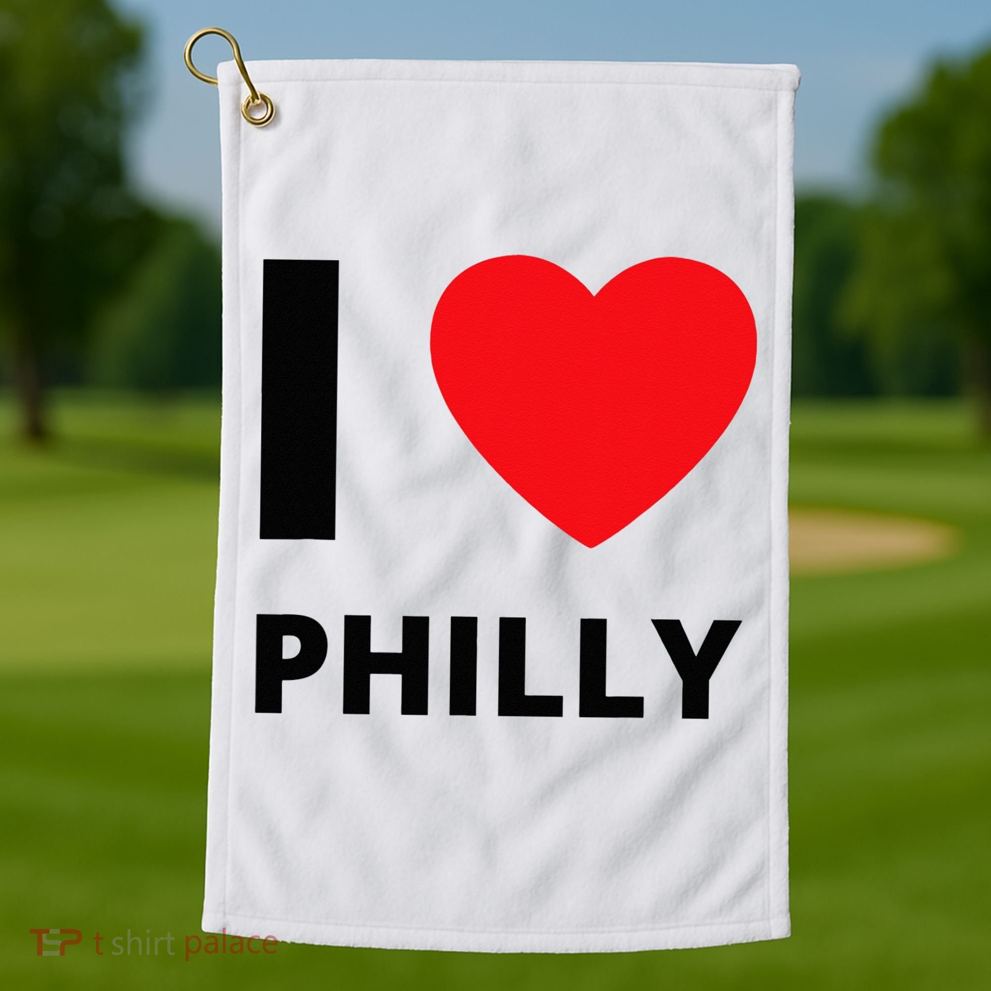 I Love Philly Heart Pennsylvania Love Fan Apparel Golf Towel