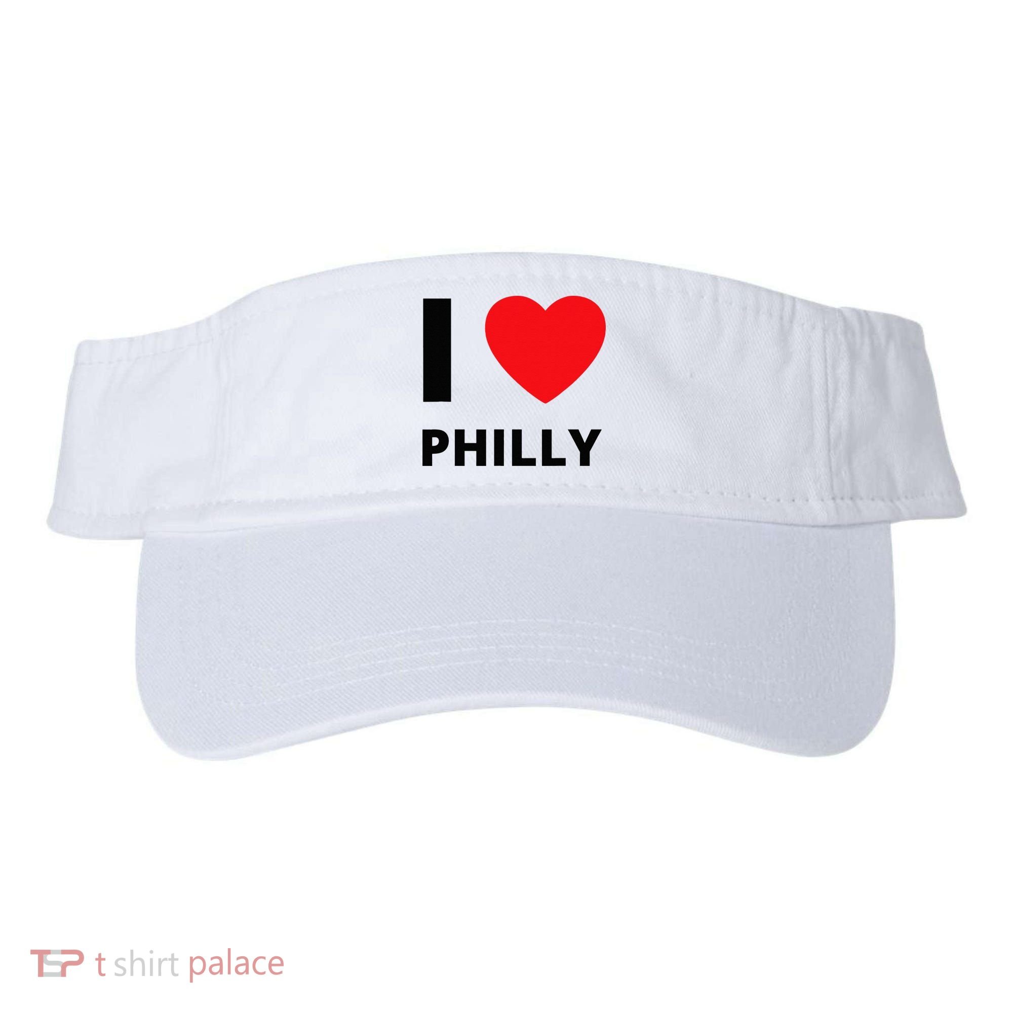 I Love Philly Heart Pennsylvania Love Fan Apparel Visor
