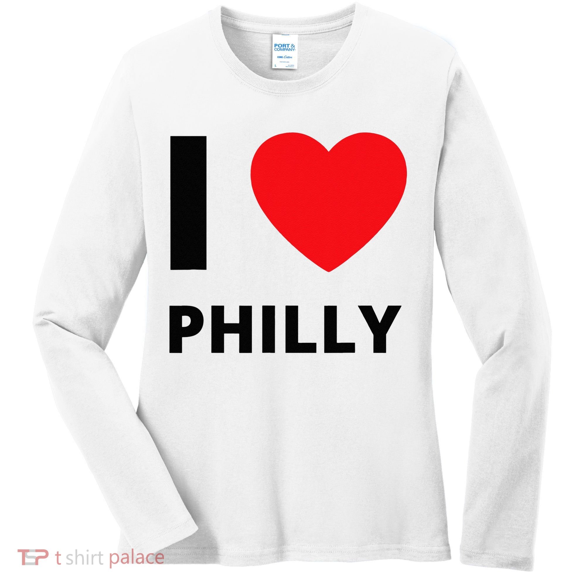I Love Philly Heart Pennsylvania Love Fan Apparel Women's Long Sleeve Shirt