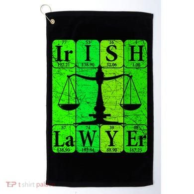 Irish Lawyer Periodic Table Elets Nerd Attorney Gift Golf Towel