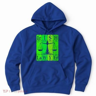 Irish Lawyer Periodic Table Elets Nerd Attorney Gift Hoodie