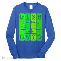 Irish Lawyer Periodic Table Elets Nerd Attorney Gift Long Sleeve Shirt thumb 0