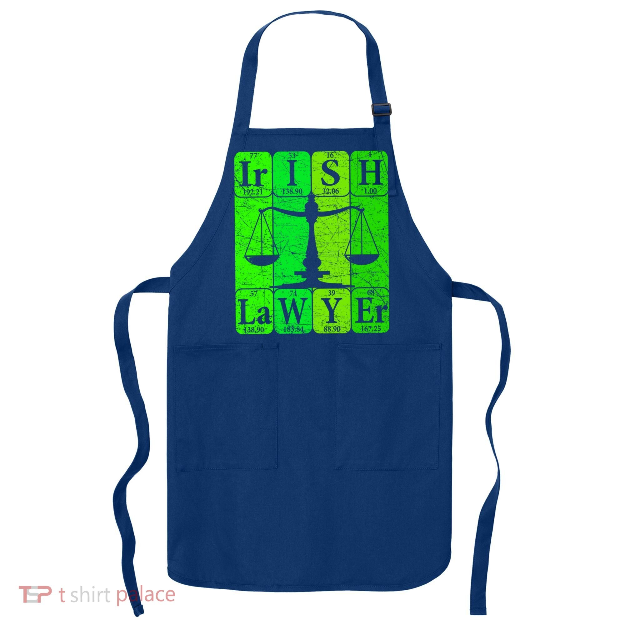 Irish Lawyer Periodic Table Elets Nerd Attorney Gift Apron