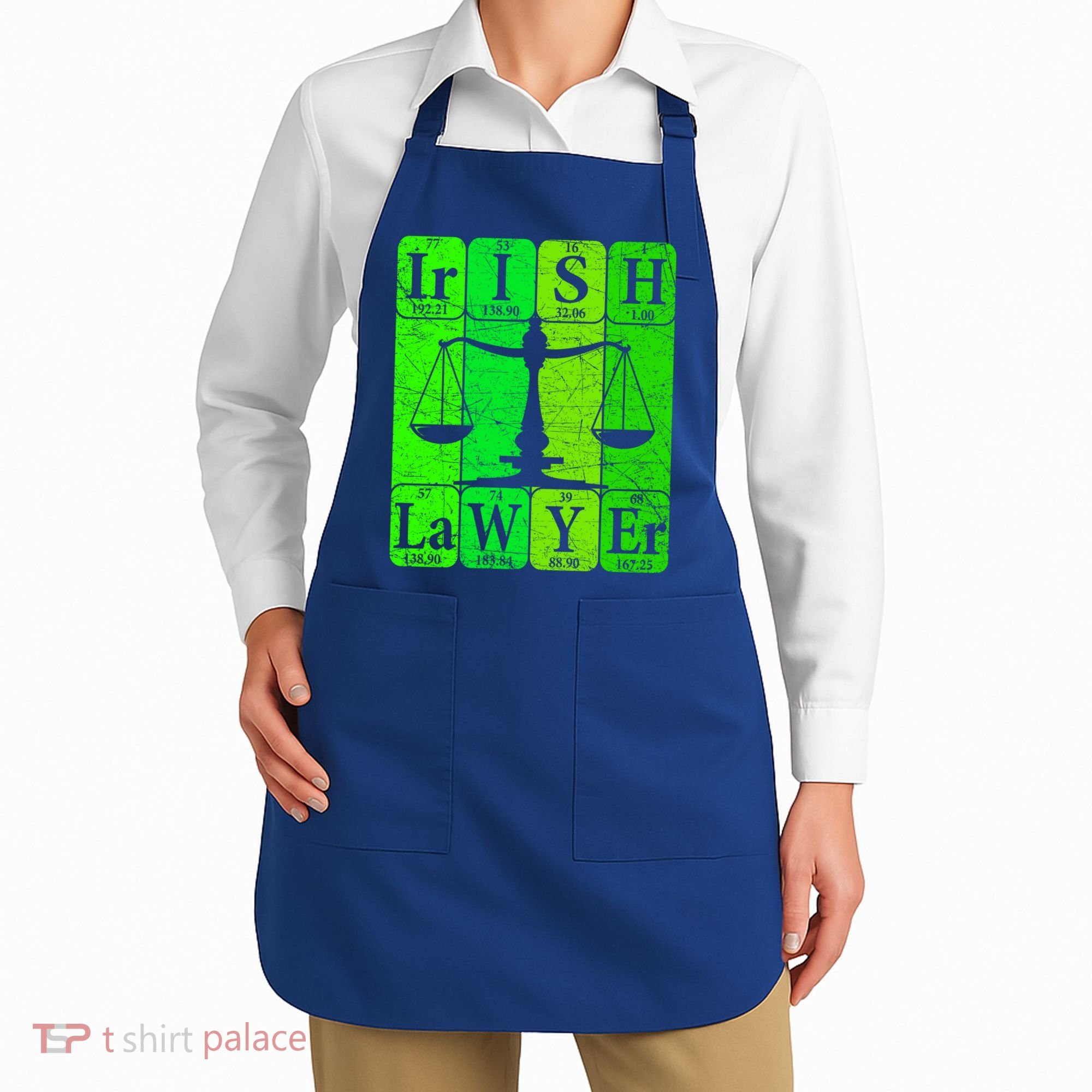 Irish Lawyer Periodic Table Elets Nerd Attorney Gift Apron