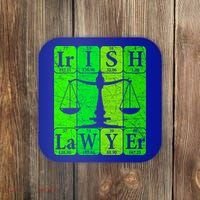 Irish Lawyer Periodic Table Elets Nerd Attorney Gift Coaster thumb 0