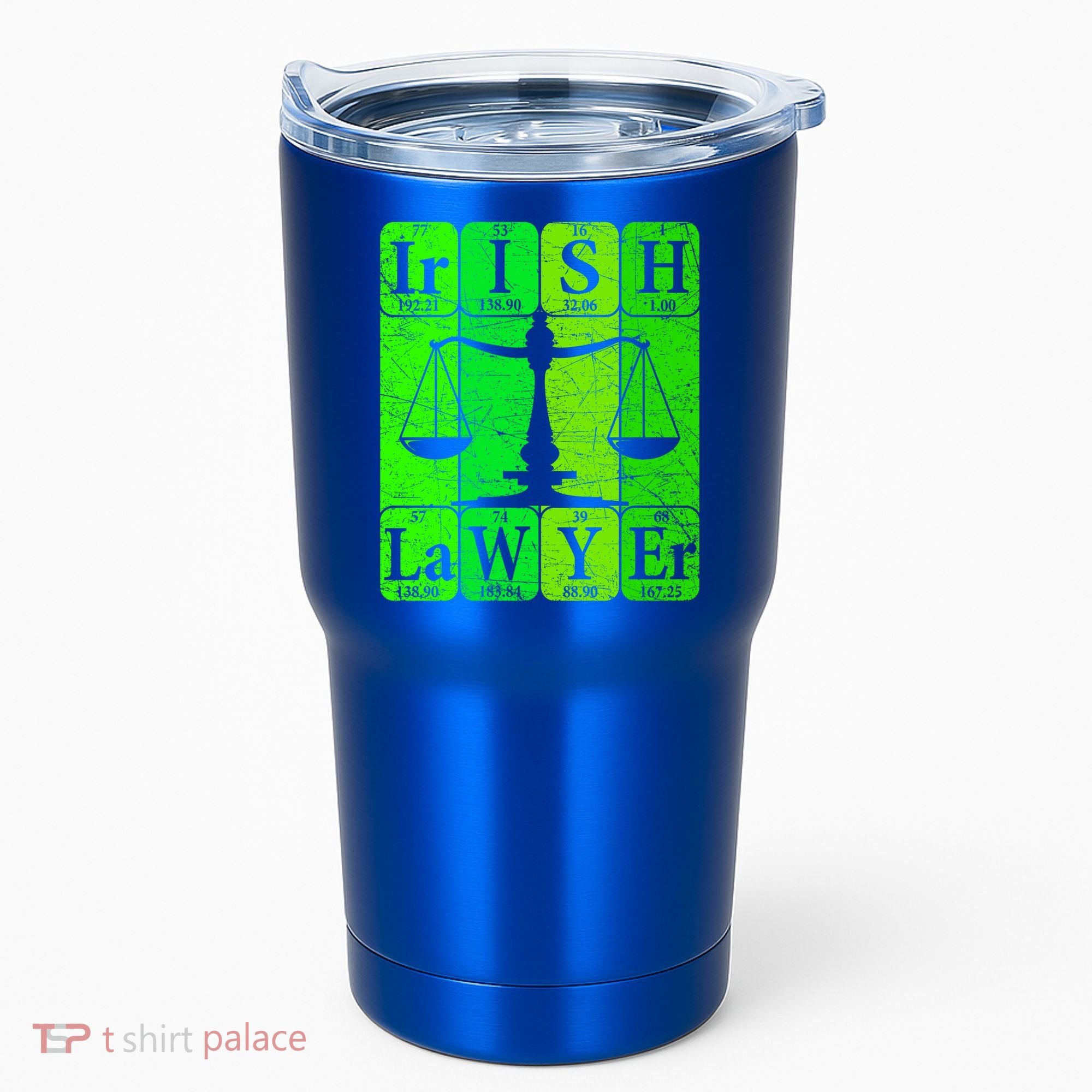 Irish Lawyer Periodic Table Elets Nerd Attorney Gift Tumbler