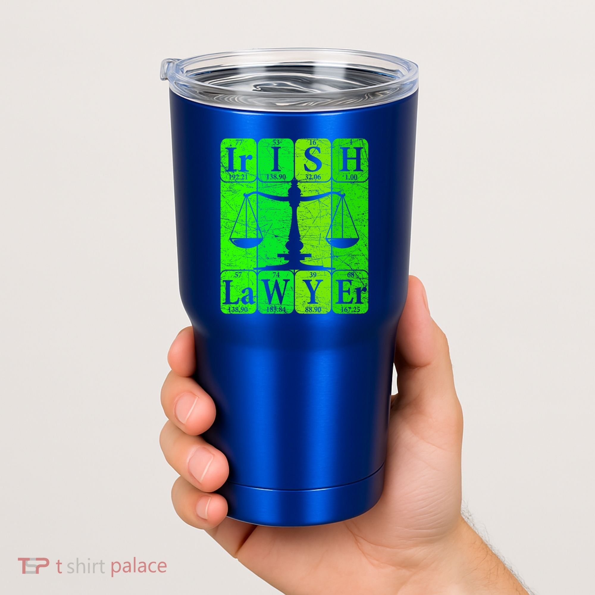 Irish Lawyer Periodic Table Elets Nerd Attorney Gift Tumbler